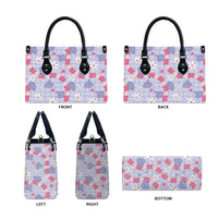 Hawaii Anthurium Tiare Pikake Lei Leather Bag Poni Lauhala Art Pattern LT01 - Polynesian Pride