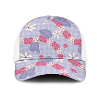 Hawaii Anthurium Tiare Pikake Lei Mesh Trucker Cap Poni Lauhala Art Pattern