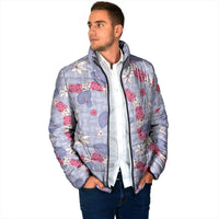 Hawaii Anthurium Tiare Pikake Lei Padded Jacket Poni Lauhala Art Pattern LT01 - Polynesian Pride