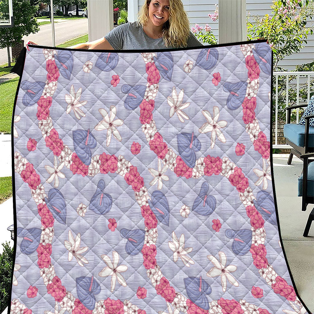 Hawaii Anthurium Tiare Pikake Lei Quilt Poni Lauhala Art Pattern