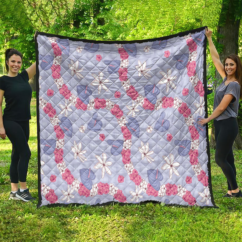 Hawaii Anthurium Tiare Pikake Lei Quilt Poni Lauhala Art Pattern LT01 - Polynesian Pride