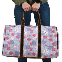 Hawaii Anthurium Tiare Pikake Lei Travel Bag Poni Lauhala Art Pattern LT01 Purple - Polynesian Pride
