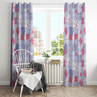 Hawaii Anthurium Tiare Pikake Lei Window Curtain Poni Lauhala Art Pattern LT01 - Polynesian Pride
