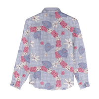 Hawaii Anthurium Tiare Pikake Lei Women Casual Shirt Poni Lauhala Art Pattern LT01 - Polynesian Pride