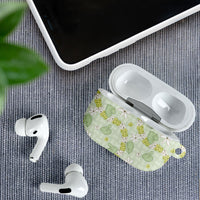 Hawaii Anthurium Tiare Pikake Lei AirPods Case Sage Green Lauhala Art Pattern LT01 - Polynesian Pride