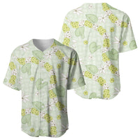 Hawaii Anthurium Tiare Pikake Lei Baseball Jersey Sage Green Lauhala Art Pattern LT01 - Polynesian Pride