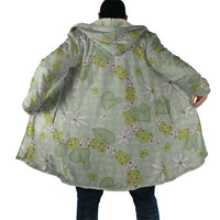 Hawaii Anthurium Tiare Pikake Lei Cloak Sage Green Lauhala Art Pattern LT01 - Polynesian Pride
