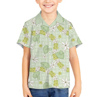 Hawaii Anthurium Tiare Pikake Lei Hawaiian Shirt Sage Green Lauhala Art Pattern