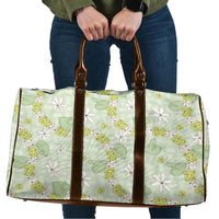 Hawaii Anthurium Tiare Pikake Lei Travel Bag Sage Green Lauhala Art Pattern LT01 Green - Polynesian Pride