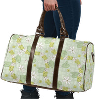 Hawaii Anthurium Tiare Pikake Lei Travel Bag Sage Green Lauhala Art Pattern LT01 - Polynesian Pride