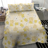 Hawaii Anthurium Tiare Pikake Lei Bedding Set Melemele Lauhala Art Pattern LT01 - Polynesian Pride