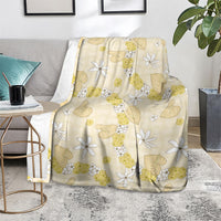 Hawaii Anthurium Tiare Pikake Lei Blanket Melemele Lauhala Art Pattern LT01 - Polynesian Pride