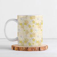 Hawaii Anthurium Tiare Pikake Lei Ceramic Mug Melemele Lauhala Art Pattern