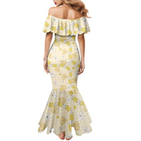 Hawaii Anthurium Tiare Pikake Lei Family Matching Mermaid Dress and Hawaiian Shirt Melemele Lauhala Art Pattern