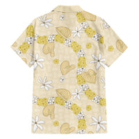 Hawaii Anthurium Tiare Pikake Lei Family Matching Off Shoulder Maxi Dress and Hawaiian Shirt Melemele Lauhala Art Pattern
