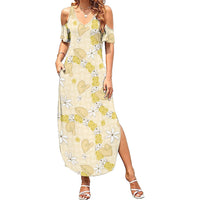 Hawaii Anthurium Tiare Pikake Lei Family Matching Summer Maxi Dress and Hawaiian Shirt Melemele Lauhala Art Pattern