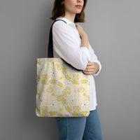 Hawaii Anthurium Tiare Pikake Lei Tote Bag Melemele Lauhala Art Pattern