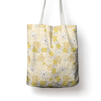 Hawaii Anthurium Tiare Pikake Lei Tote Bag Melemele Lauhala Art Pattern