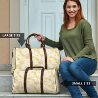 Hawaii Anthurium Tiare Pikake Lei Travel Bag Melemele Lauhala Art Pattern LT01 - Polynesian Pride