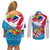 Fiji Day Couples Matching Off Shoulder Short Dress and Long Sleeve Button Shirts Fijian Hibiscus Special Version LT01 - Polynesian Pride