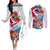 Fiji Day Couples Matching Off The Shoulder Long Sleeve Dress and Long Sleeve Button Shirts Fijian Hibiscus Special Version LT01 White - Polynesian Pride
