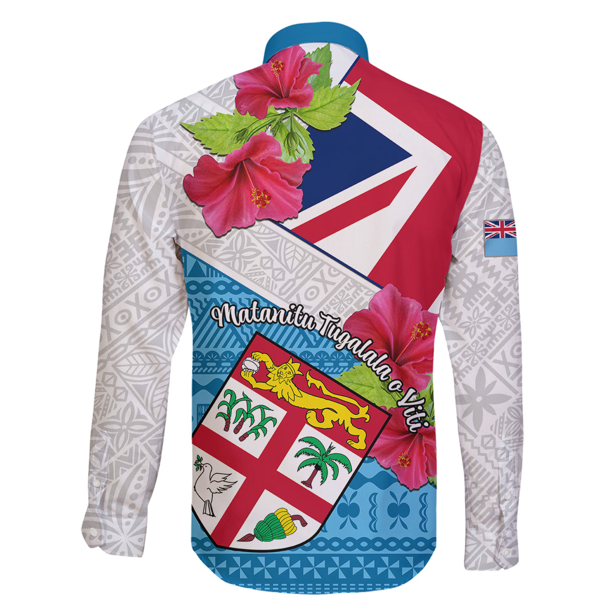 Fiji Day Family Matching Short Sleeve Bodycon Dress and Hawaiian Shirt Fijian Hibiscus Special Version LT01 - Polynesian Pride