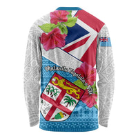 Fiji Day Long Sleeve Shirt Fijian Hibiscus Special Version LT01 - Polynesian Pride
