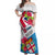 Fiji Day Off Shoulder Maxi Dress Fijian Hibiscus Special Version LT01 Women White - Polynesian Pride