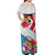 Fiji Day Off Shoulder Maxi Dress Fijian Hibiscus Special Version LT01 - Polynesian Pride