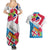 Personalised Fiji Day Couples Matching Summer Maxi Dress and Hawaiian Shirt Fijian Hibiscus Special Version LT01 - Polynesian Pride