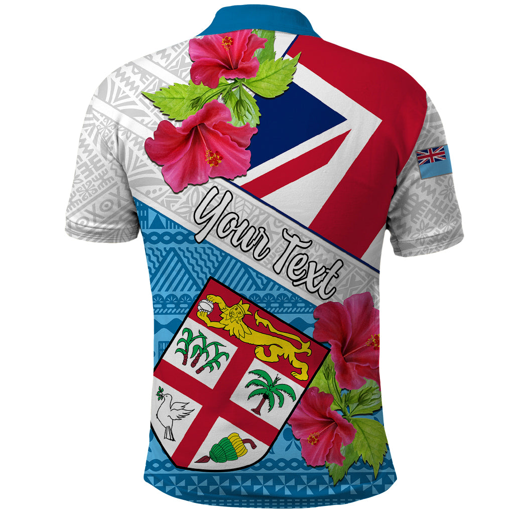 Personalised Fiji Day Polo Shirt Fijian Hibiscus Special Version LT01 - Polynesian Pride
