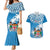 Fiji Couples Matching Mermaid Dress and Hawaiian Shirt Bula Fijian Tapa Pattern LT01 Blue - Polynesian Pride