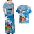 Fiji Couples Matching Off Shoulder Maxi Dress and Hawaiian Shirt Bula Fijian Tapa Pattern LT01 - Polynesian Pride