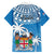 Fiji Family Matching Off Shoulder Long Sleeve Dress and Hawaiian Shirt Bula Fijian Tapa Pattern LT01 - Polynesian Pride