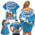 Fiji Family Matching Off Shoulder Short Dress and Hawaiian Shirt Bula Fijian Tapa Pattern LT01 - Polynesian Pride