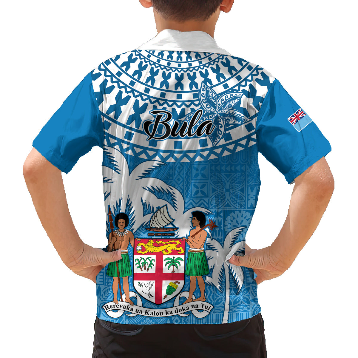 Fiji Kid Hawaiian Shirt Bula Fijian Tapa Pattern LT01 - Polynesian Pride