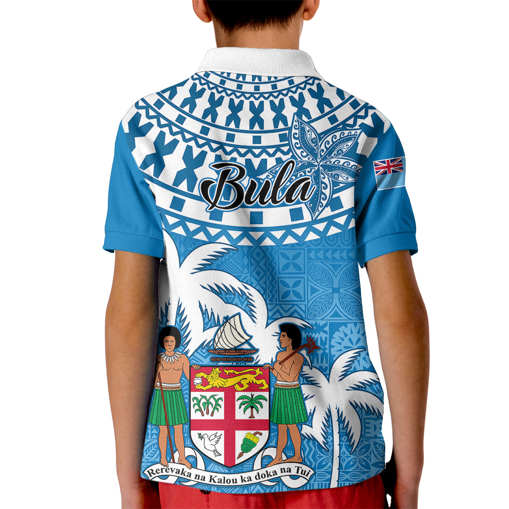 Fiji Kid Polo Shirt Bula Fijian Tapa Pattern LT01 - Polynesian Pride