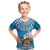 Fiji Kid T Shirt Bula Fijian Tapa Pattern LT01 Blue - Polynesian Pride