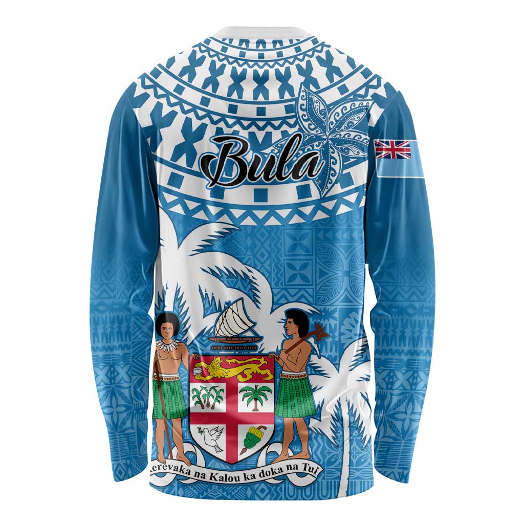 Fiji Long Sleeve Shirt Bula Fijian Tapa Pattern LT01 - Polynesian Pride