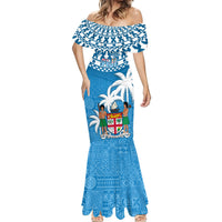 Fiji Mermaid Dress Bula Fijian Tapa Pattern LT01 - Polynesian Pride