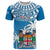 Fiji T Shirt Bula Fijian Tapa Pattern LT01 Blue - Polynesian Pride