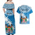 Personalised Fiji Couples Matching Off Shoulder Maxi Dress and Hawaiian Shirt Bula Fijian Tapa Pattern LT01 - Polynesian Pride