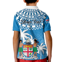 Personalised Fiji Kid Polo Shirt Bula Fijian Tapa Pattern LT01 - Polynesian Pride