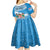 Personalised Fiji Kid Short Sleeve Dress Bula Fijian Tapa Pattern LT01 - Polynesian Pride