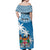 Personalised Fiji Off Shoulder Maxi Dress Bula Fijian Tapa Pattern LT01 - Polynesian Pride