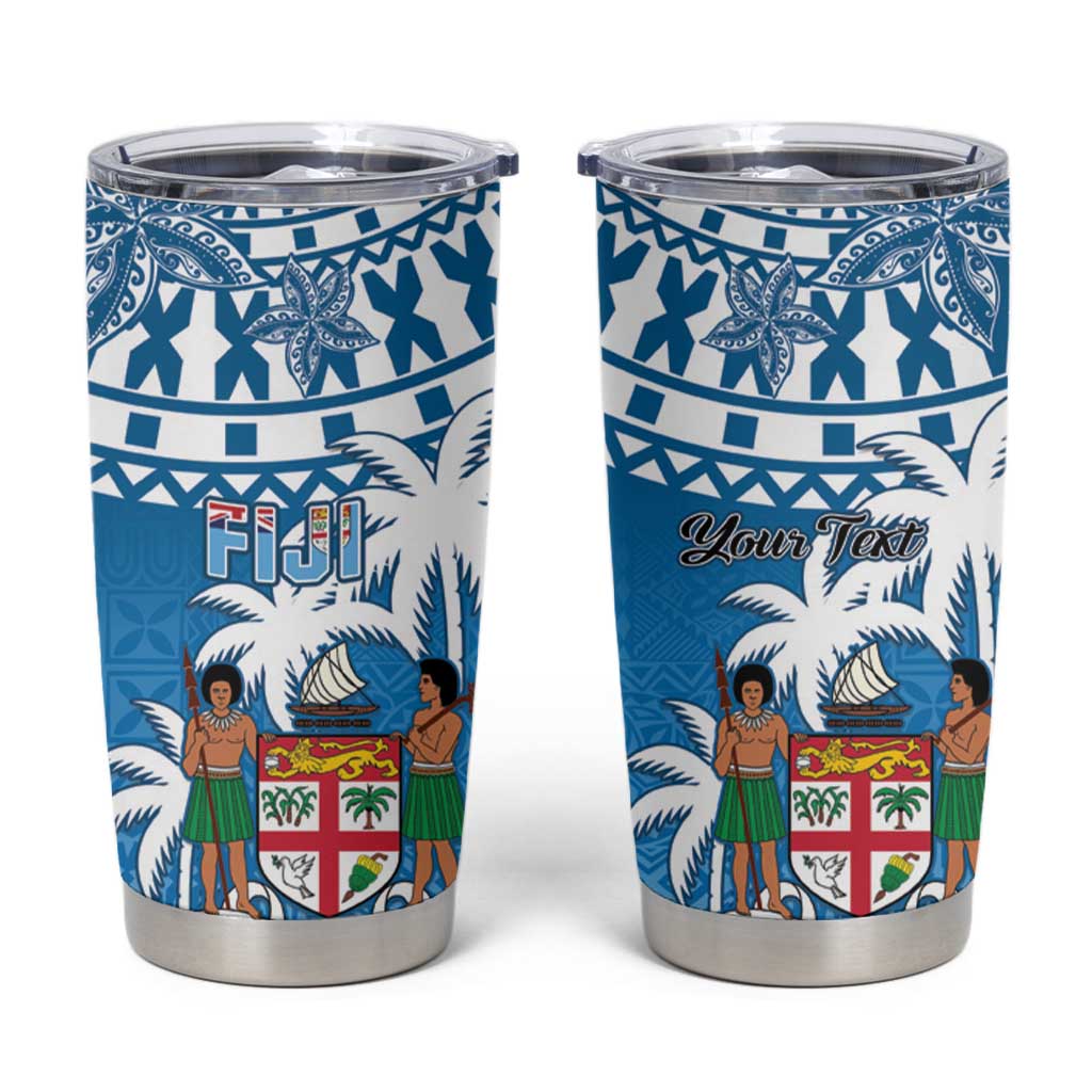 Personalised Fiji Tumbler Cup Bula Fijian Tapa Pattern