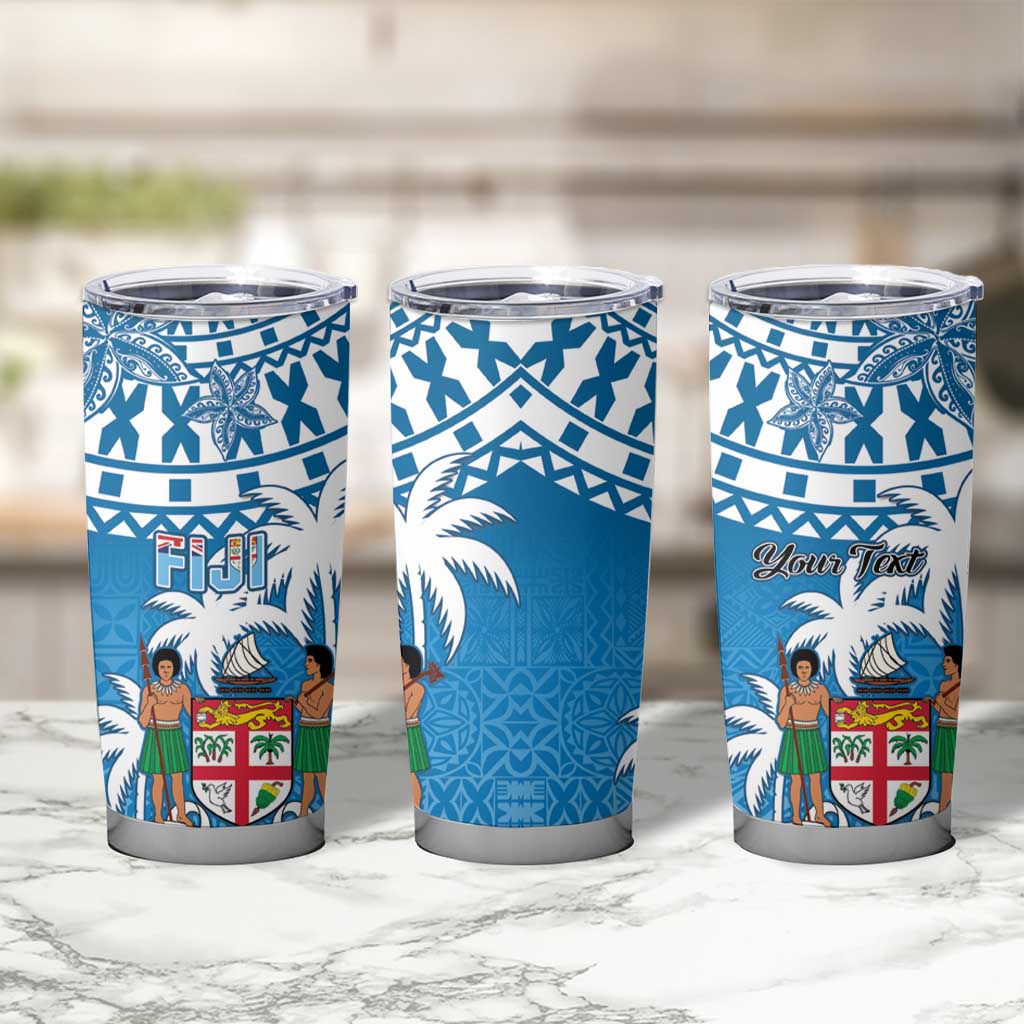 Personalised Fiji Tumbler Cup Bula Fijian Tapa Pattern