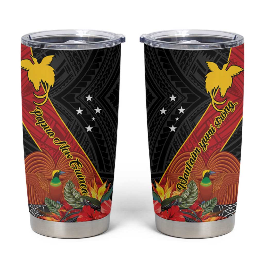 Papua New Guinea Tumbler Cup Bird Of Paradise With Tropical Flower