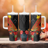Papua New Guinea Tumbler With Handle Bird Of Paradise With Tropical Flower LT01 - Polynesian Pride