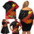 Personalised Papua New Guinea Family Matching Off Shoulder Short Dress and Hawaiian Shirt Bird Of Paradise With Tropical Flower LT01 - Polynesian Pride